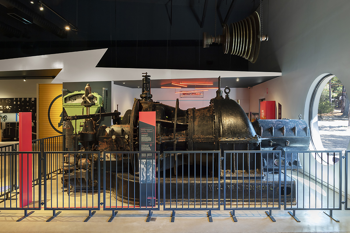 large engine in museum